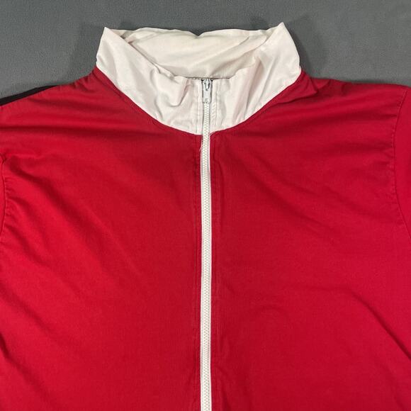 Richard Simmons Vtg Jacket Womens 18W Black Red Blue White Knit Full Zip Pocket - Picture 6 of 12